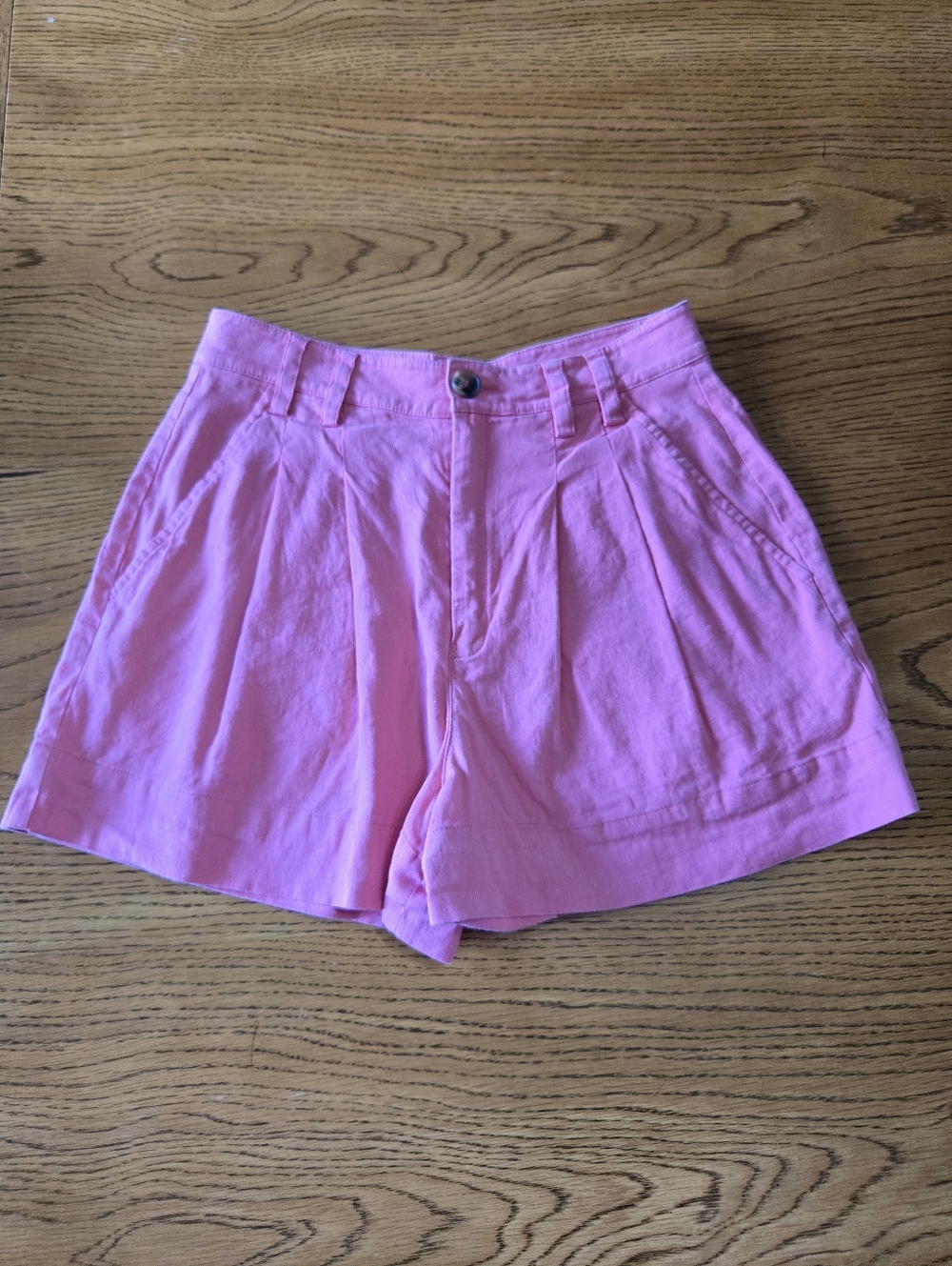 A.L.C. High-Waist Pink Pleated Women's Shorts